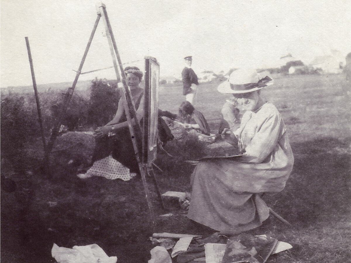 ElisabethBüchselbeimMalen1.jpg Die Künstlerin Elisabeth Büchsel beim Malen im Freien.